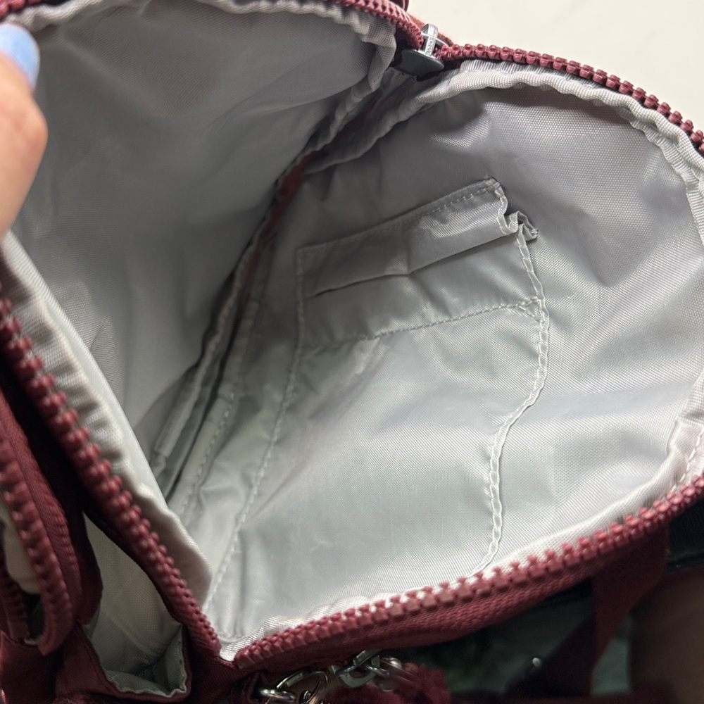 Kipling Keefe Gerty Crossbody Bag Purse Red Purple Maroon - Picture 7 of 15